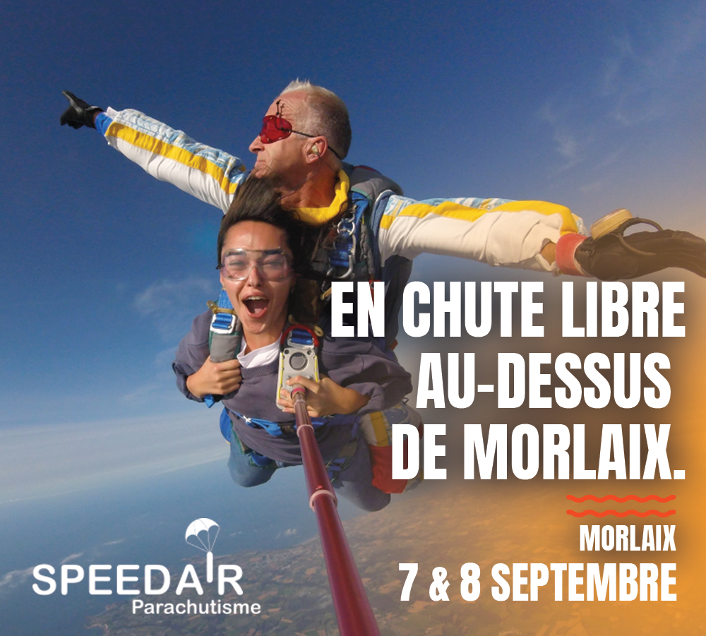 Saut en tandem avec speedair à morlaix le weekend du 7 et 8 septembre