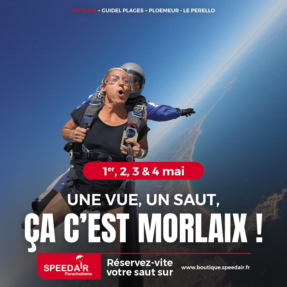 Affiche une vue, un saut, ça c'est Morlaix le 1er 2, 3 et 4 mai